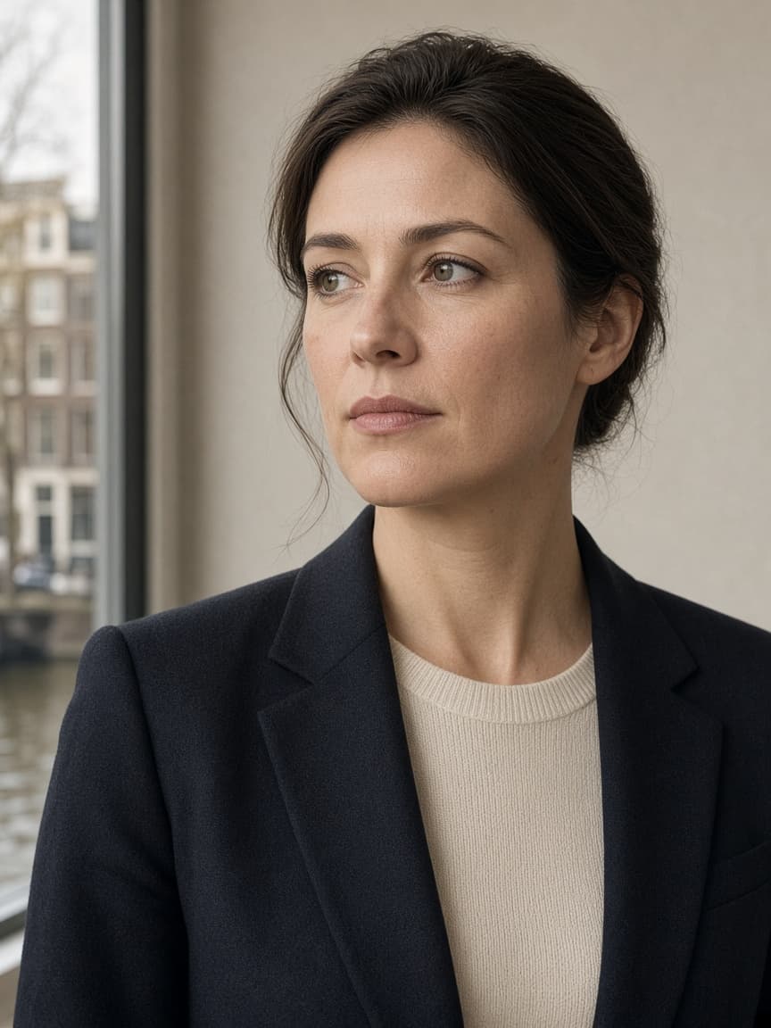 Portrait of Mila Verhoeven, director of advisory, photographed in natural light.